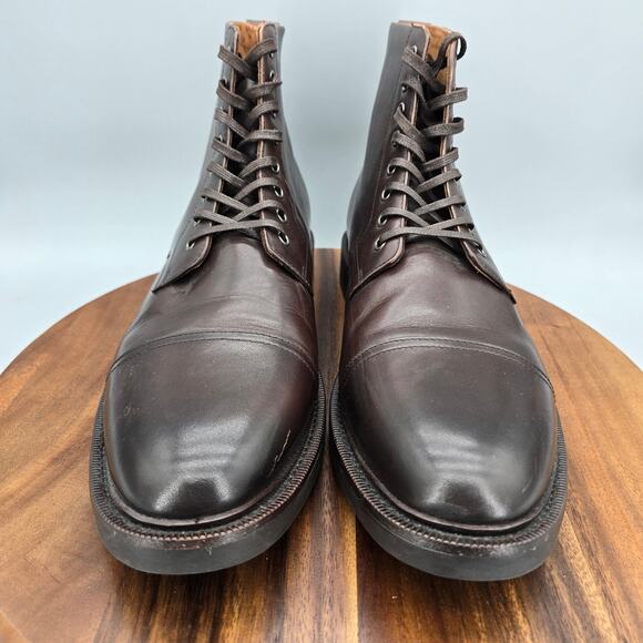 Polo Ralph Lauren Asher Boots Mens 14 M Brown Leather Cap Toe Lace Up Casual main image 6